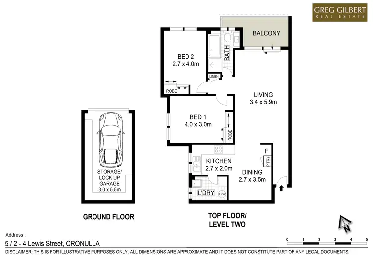 Floorplan of Homely apartment listing, 5/2-4 Lewis Street, Cronulla NSW 2230