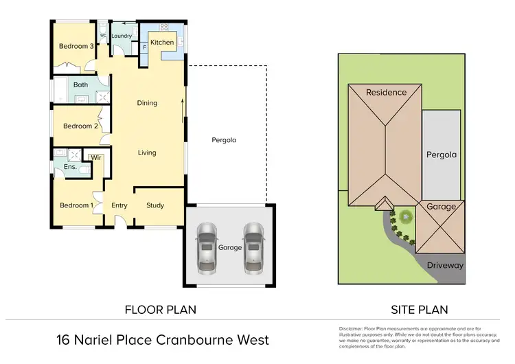 Floorplan of Homely house listing, 16 Nariel Place, Cranbourne West VIC 3977