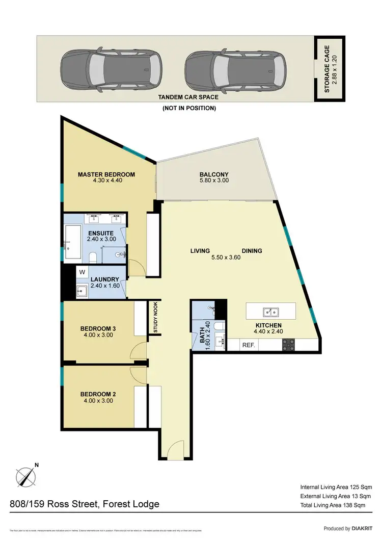 Floorplan of Homely apartment listing, 808/159 Ross Street, Glebe NSW 2037