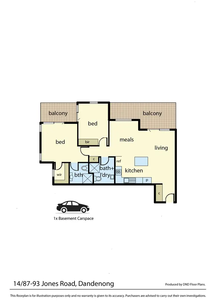 Floorplan of Homely apartment listing, Level 2/14/87-93 Jones Road, Dandenong VIC 3175