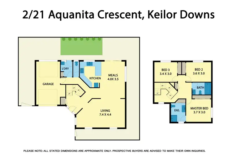Floorplan of Homely townhouse listing, 2/21 Aquanita Crescent, Keilor Downs VIC 3038