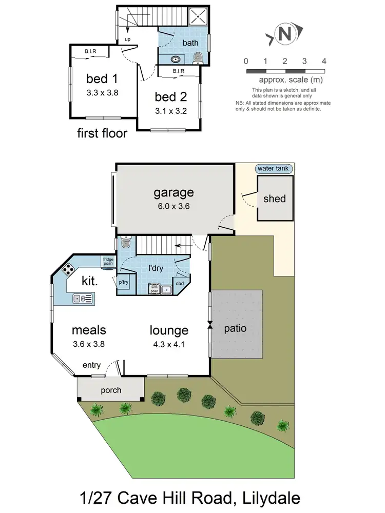 Floorplan of Homely unit listing, 1/27 Cave Hill Road, Lilydale VIC 3140