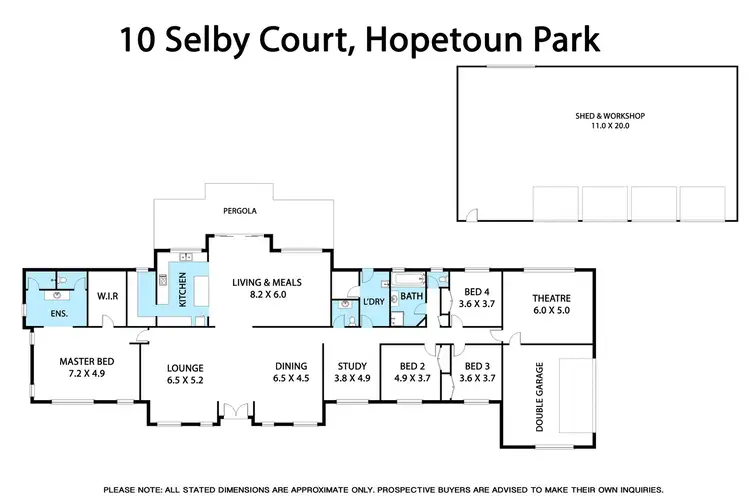 Floorplan of Homely house listing, 10 Selby Court, Hopetoun Park VIC 3340