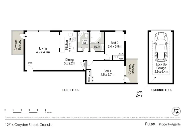 Floorplan of Homely apartment listing, 12/14 Croydon Street, Cronulla NSW 2230