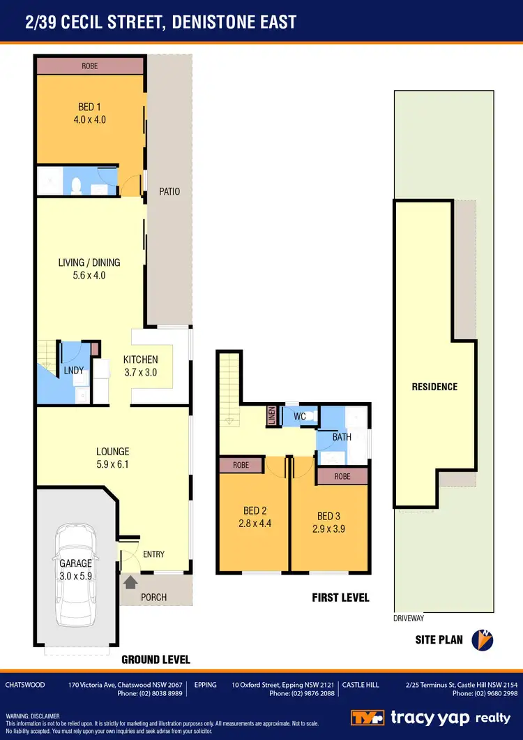 Floorplan of Homely semi-detached listing, 2/39 Cecil Street, Denistone East NSW 2112