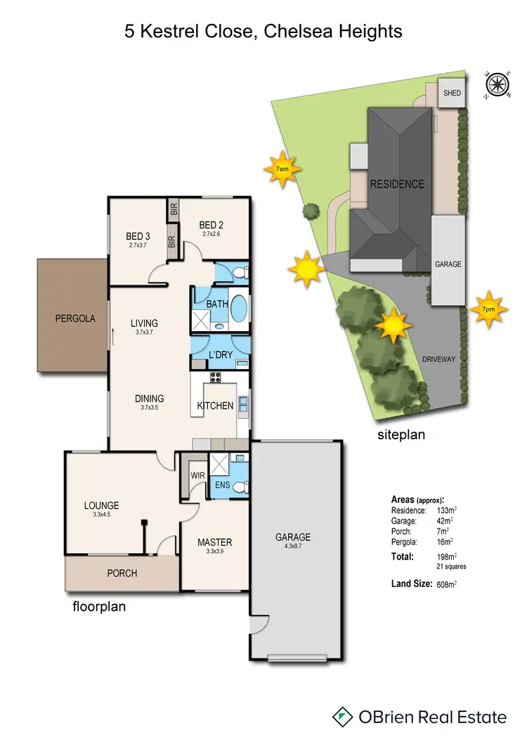 Floorplan of Homely house listing, 5 Kestrel Close, Chelsea Heights VIC 3196