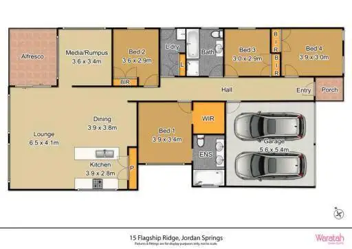 Floorplan of Homely house listing, 15 Flagship Ridge, Jordan Springs NSW 2747