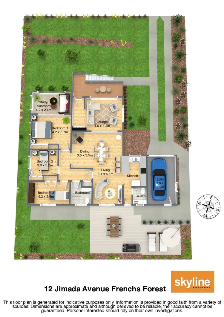 Floorplan of Homely house listing, 12 Jimada Avenue, Frenchs Forest NSW 2086
