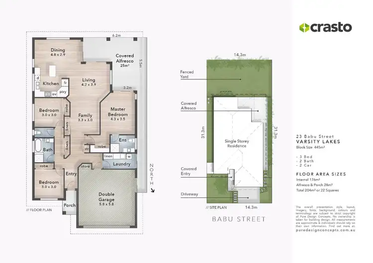 Floorplan of Homely house listing, 23 Babu Street, Varsity Lakes QLD 4227