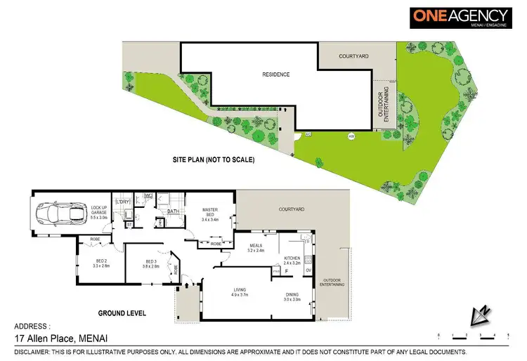 Floorplan of Homely semi-detached listing, 17 Allen Place, Menai NSW 2234