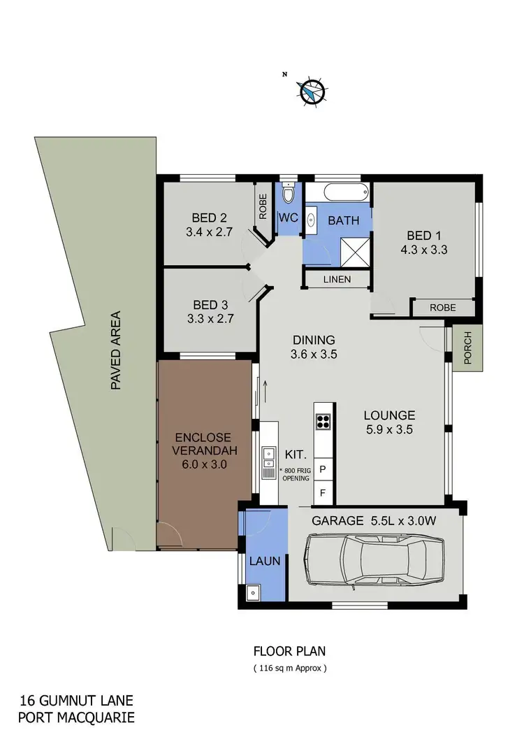 Floorplan of Homely house listing, 16 Gumnut Lane, Port Macquarie NSW 2444