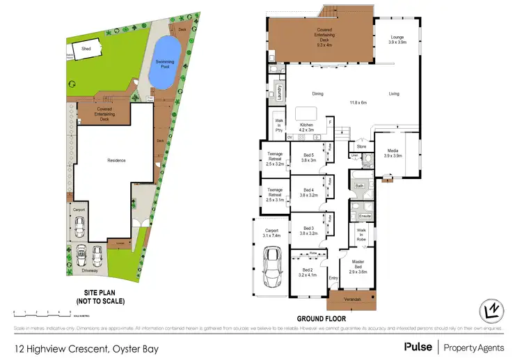Floorplan of Homely house listing, 12 Highview Crescent, Oyster Bay NSW 2225