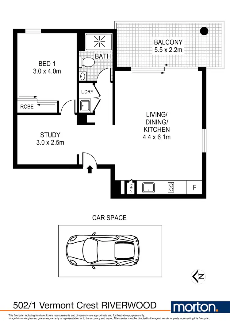 Floorplan of Homely apartment listing, 520/1 Vermont Crescent, Riverwood NSW 2210