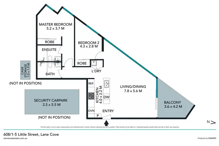 Floorplan of Homely unit listing, 608/1 Little Street, Lane Cove NSW 2066