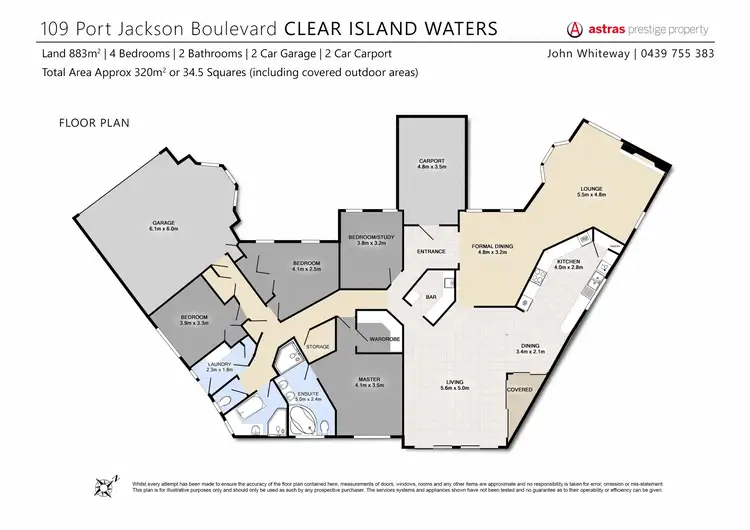 Floorplan of Homely house listing, 109 Port Jackson Boulevard, Clear Island Waters QLD 4226