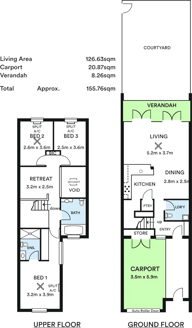 Floorplan of Homely unit listing, 2/5-7 Cleve Street, Norwood SA 5067