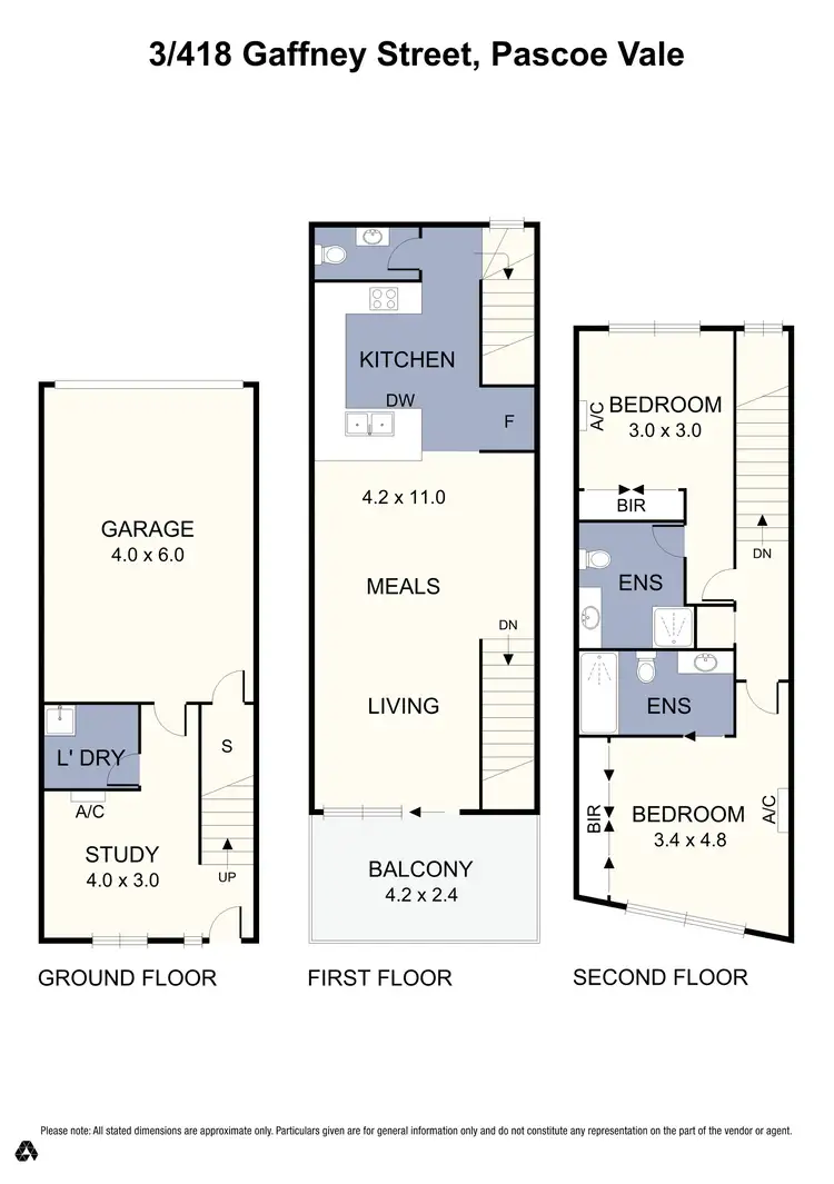 Floorplan of Homely townhouse listing, 3/418 Gaffney Street, Pascoe Vale VIC 3044