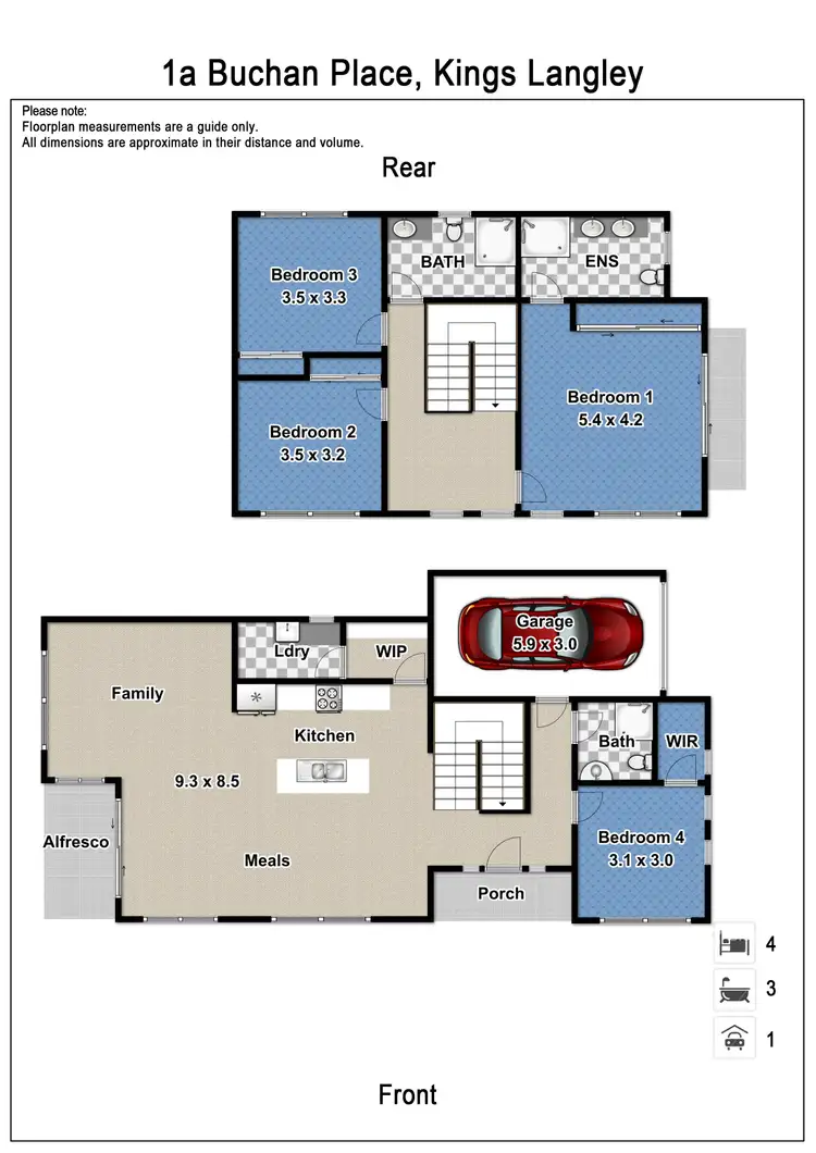 Floorplan of Homely house listing, 1A Buchan Place, Kings Langley NSW 2147