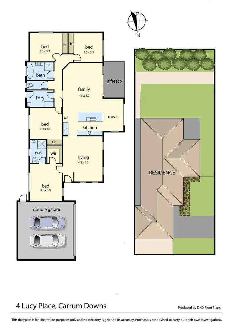 Floorplan of Homely house listing, 4 Lucy Place, Carrum Downs VIC 3201