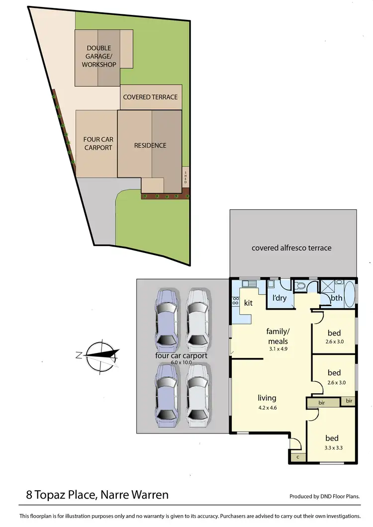 Floorplan of Homely house listing, 8 Topaz Place, Narre Warren VIC 3805
