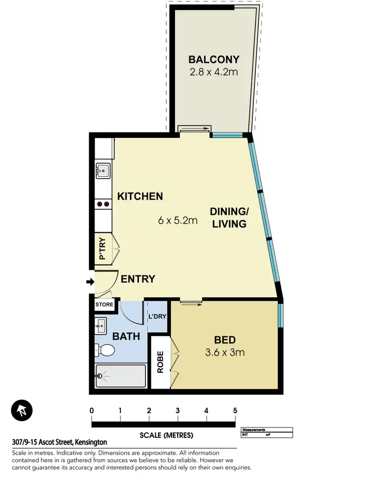 Floorplan of Homely apartment listing, 307/9-15 Ascot Street, Kensington NSW 2033