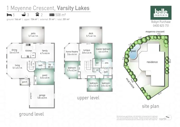 Floorplan of Homely house listing, 1 Moyenne Crescent, Varsity Lakes QLD 4227