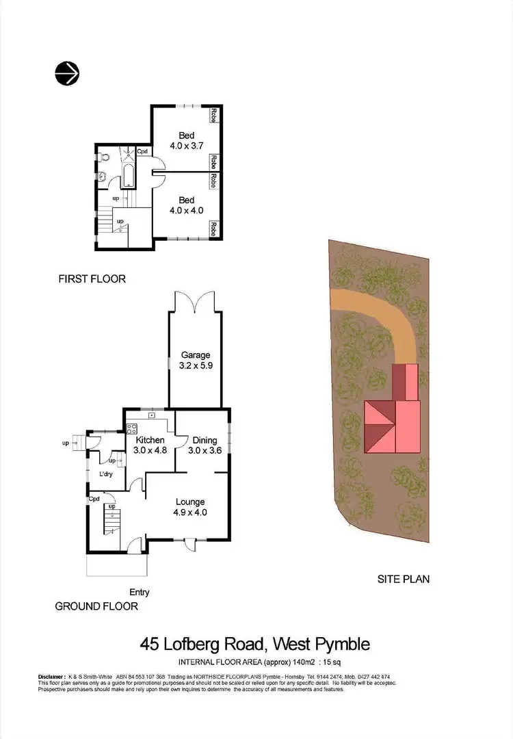 Floorplan of Homely house listing, 45 Lofberg Road, Pymble NSW 2073