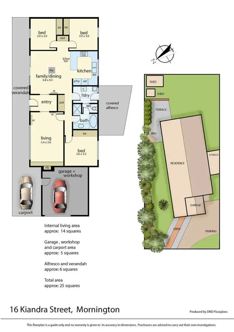 Floorplan of Homely house listing, 16 Kiandra Street, Mornington VIC 3931