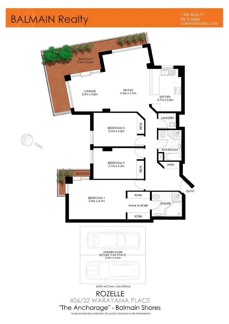Floorplan of Homely apartment listing, 406/32 Warayama Place, Rozelle NSW 2039