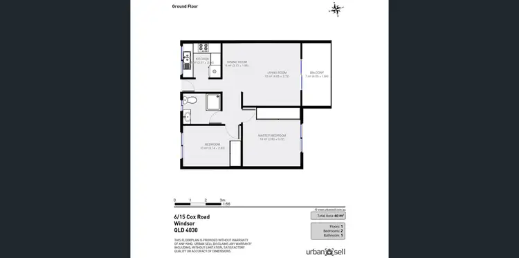 Floorplan of Homely unit listing, 6/15 Cox Road, Windsor QLD 4030