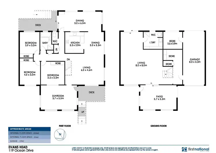Floorplan of Homely house listing, 119 Ocean Drive, Evans Head NSW 2473