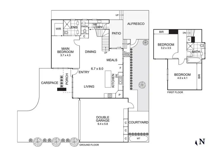 Floorplan of Homely unit listing, 2/280 Manningham Road, Templestowe Lower VIC 3107
