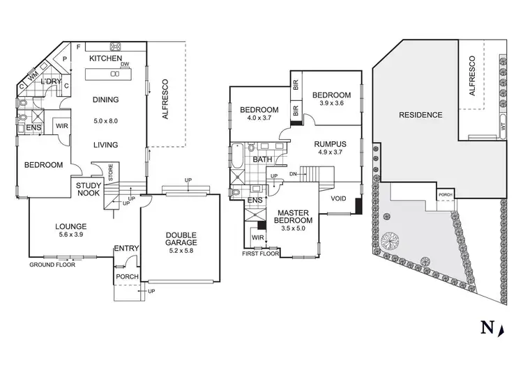 Floorplan of Homely townhouse listing, 1/5 Elm Tree Road, Doncaster VIC 3108