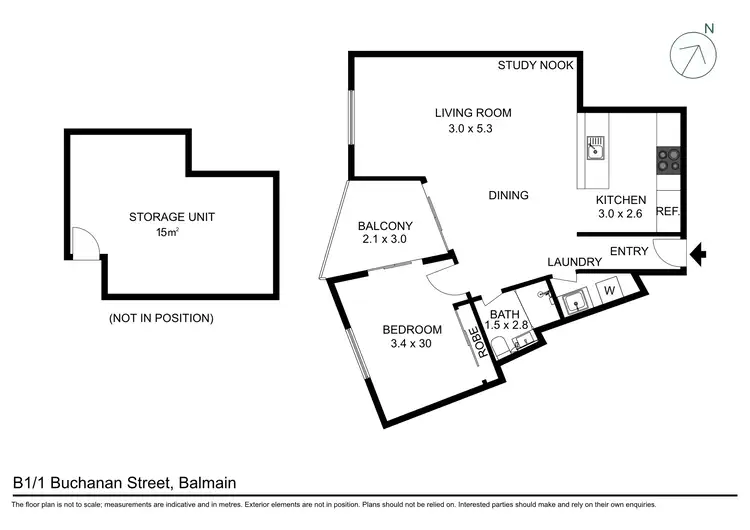 Floorplan of Homely apartment listing, B1/1 Buchanan Street, Balmain NSW 2041