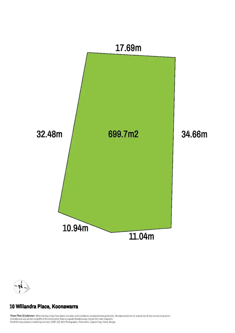 Floorplan of Homely land listing, 10 Willandra Place, Koonawarra NSW 2530