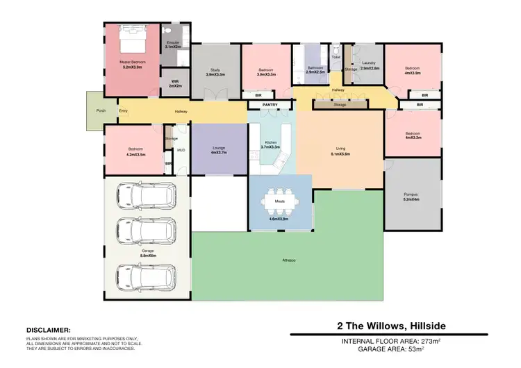 Floorplan of Homely house listing, 2 The Willows, Hillside VIC 3037