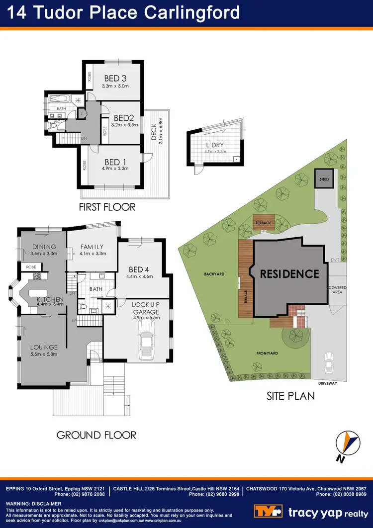 Floorplan of Homely house listing, 14 Tudor Place, Carlingford NSW 2118