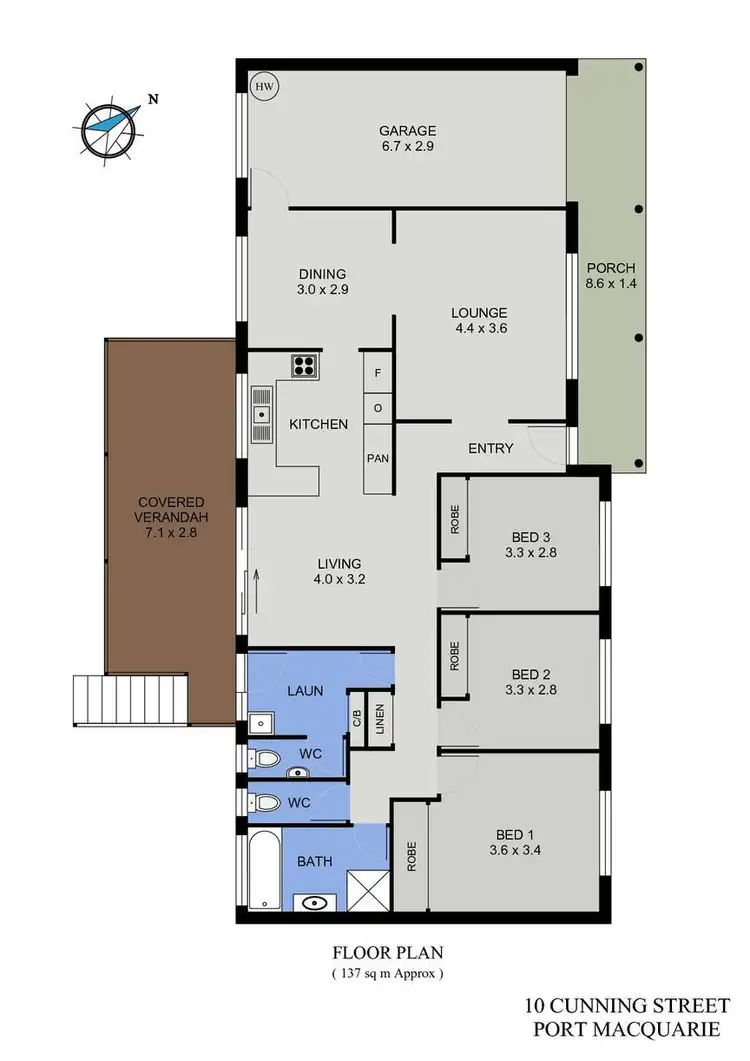 Floorplan of Homely house listing, 10 Cunning Street, Port Macquarie NSW 2444