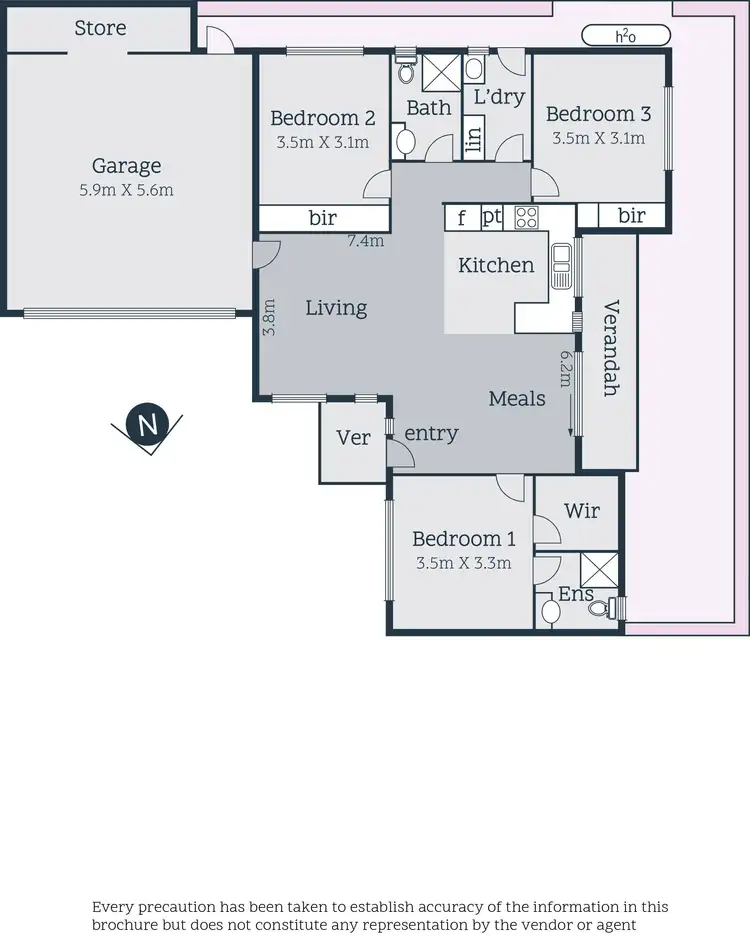 Floorplan of Homely unit listing, 2/5 Pine Street, Thomastown VIC 3074