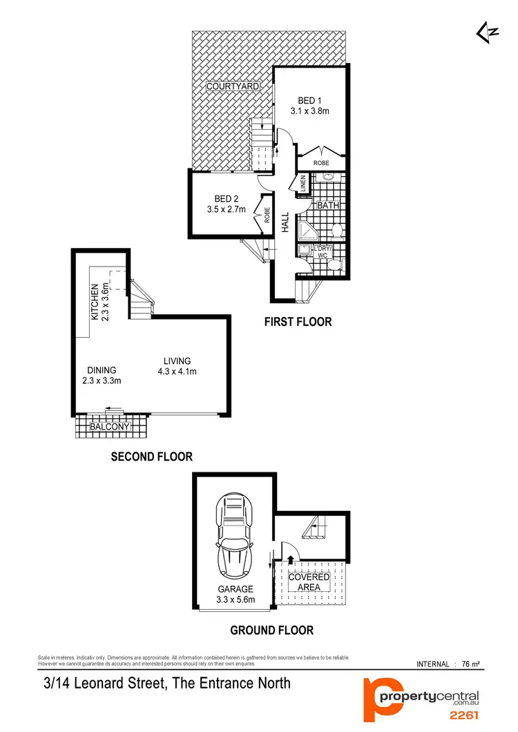 Floorplan of Homely unit listing, 3/14 Leonard Street, The Entrance North NSW 2261