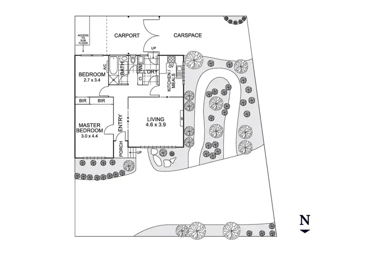 Floorplan of Homely unit listing, 1/61 Doncaster East Road, Mitcham VIC 3132