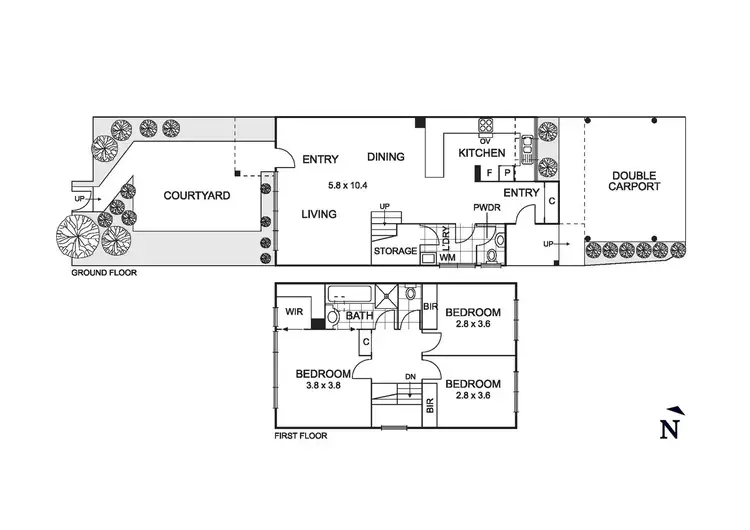 Floorplan of Homely townhouse listing, 4/43-45 McDowall Street, Mitcham VIC 3132