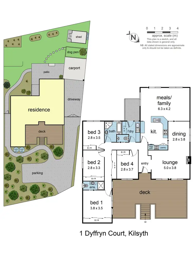 Floorplan of Homely house listing, 1 Dyffryn Court, Kilsyth VIC 3137