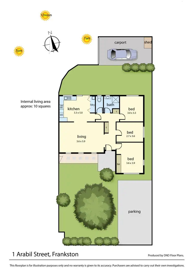 Floorplan of Homely house listing, 1 Arabil Street, Frankston VIC 3199