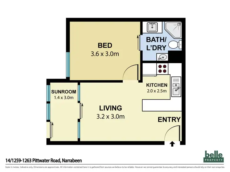 Floorplan of Homely unit listing, 14/1259 Pittwater Road, Narrabeen NSW 2101