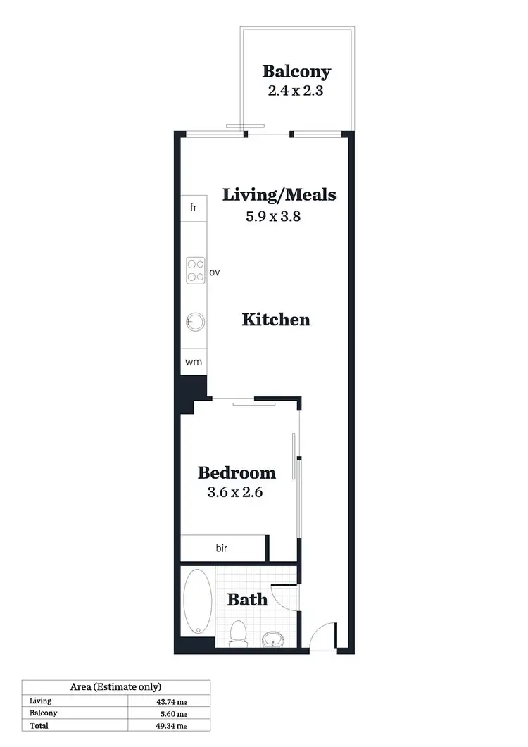 Floorplan of Homely apartment listing, Level 5/527/16 Holdfast Promenade, Glenelg SA 5045