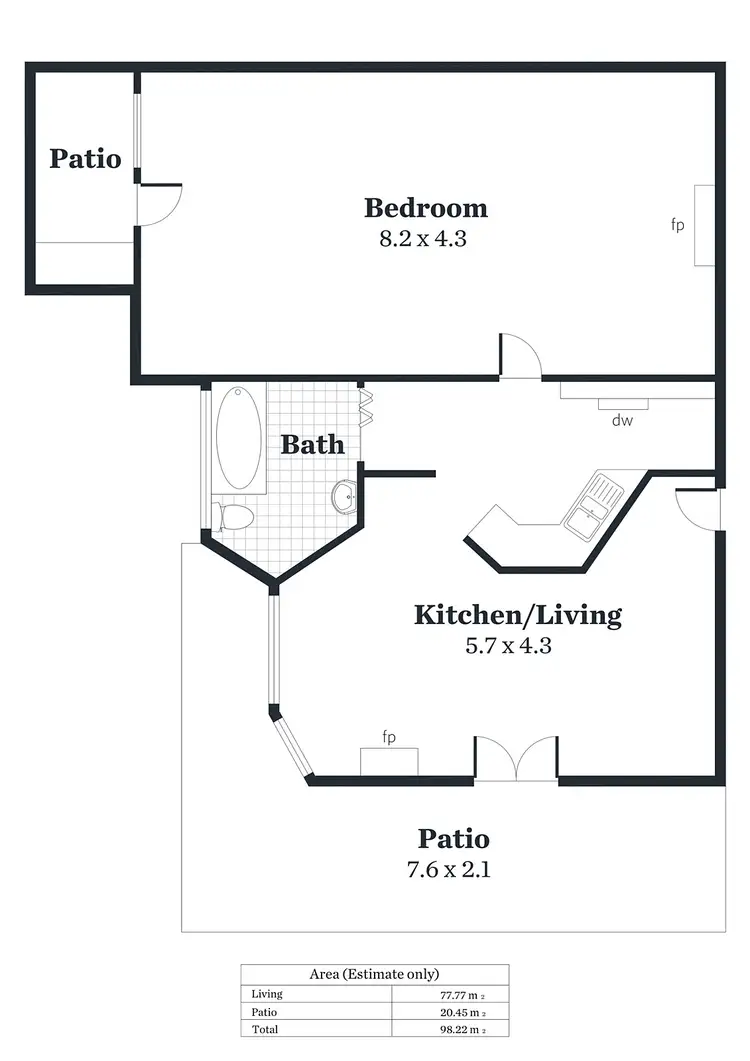 Floorplan of Homely unit listing, 1/37 Thornber Street, Unley Park SA 5061