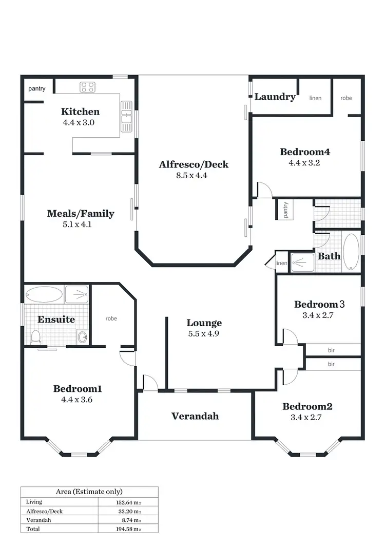 Floorplan of Homely house listing, 4 Maria Court, Moonta SA 5558