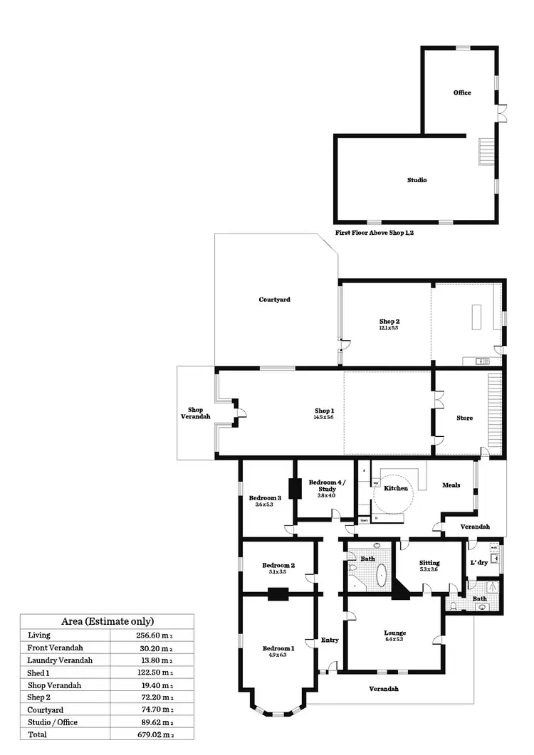 Floorplan of Homely house listing, 1 Ryan Street, Moonta SA 5558