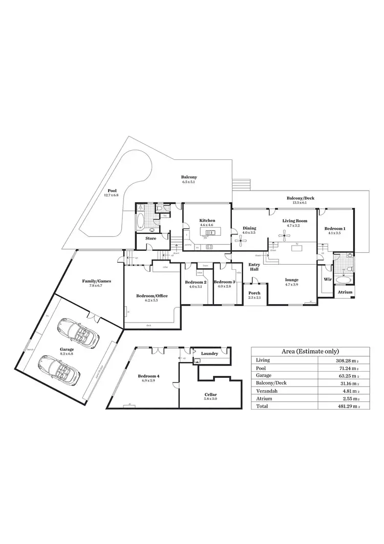 Floorplan of Homely house listing, 6 Craigwood Drive, Belair SA 5052